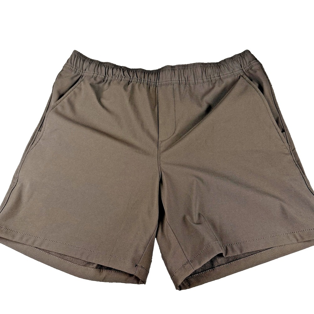 Member's Mark Mens Tech Pull On Shorts Large Black NWT 7 Inch Inseam Stretch